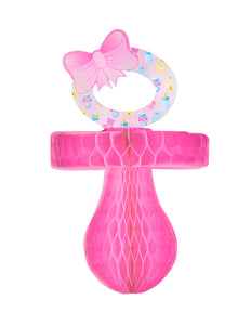 Widmann SRL Papieren roze fopspeen voor Baby shower