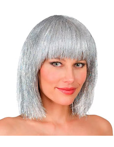 Widmann SRL Pruik blits zilver Guus