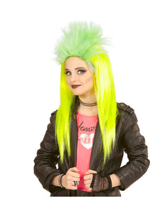 Widmann SRL Pruik, Kind Punk Geel/Groen