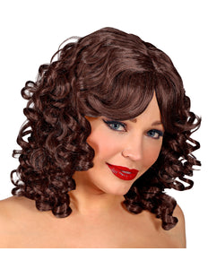 Widmann SRL Pruik met Krullen Veronica bruin