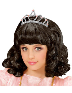 Widmann SRL Pruik, Prinses Zwart Met Kroon Kind