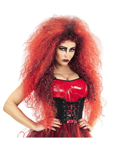 Widmann SRL Pruik wilde duivel rood