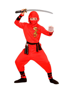 Widmann SRL Rood draak ninja pakken voor kids