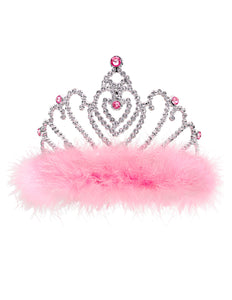 Widmann SRL Roze prinsessenkroon met marabou