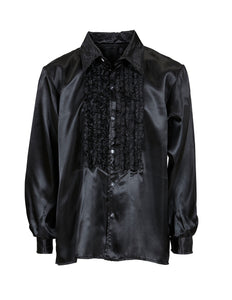 Widmann SRL Ruche blouse satijn zwart