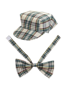 Widmann SRL Schotse pet tartan met strik ruit beige