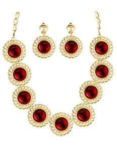 Widmann SRL Sieraden set middeleeuwse koningin rood