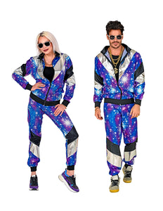 Widmann SRL Trainingspak disco blauw jaren 80