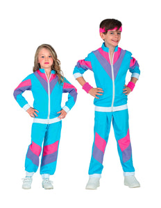 Widmann SRL Trainingspak jaren 80 blauw kinderen