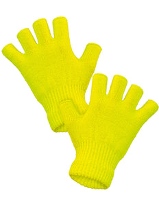 Widmann SRL Vingerloze handschoenen neon geel