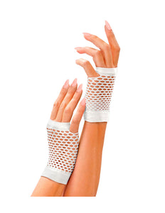 Widmann SRL Vingerloze witte visnet handschoenen kort