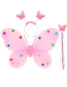 Widmann SRL Vlinder set roze Gijs
