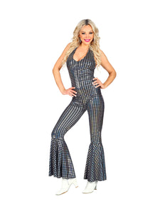 Widmann SRL Zilveren disco jumpsuit 70's