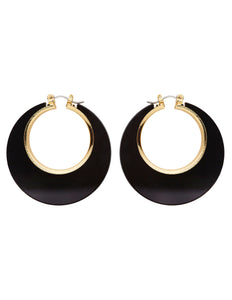 Widmann SRL Zwart met gouden oorringen