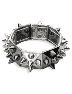 Widmann SRL Zwart zilveren spikes armbandjes