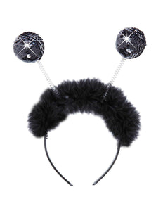 Widmann SRL Zwarte haarband tiara bollen Belly