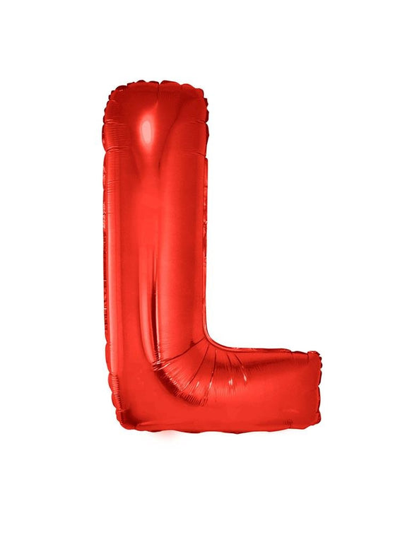 Grote folie ballon letter L Rood