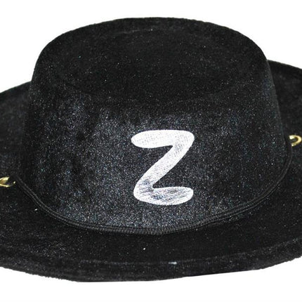 Zorro hoed fluweel volwassenen