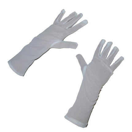 Witte handschoenen 33cm