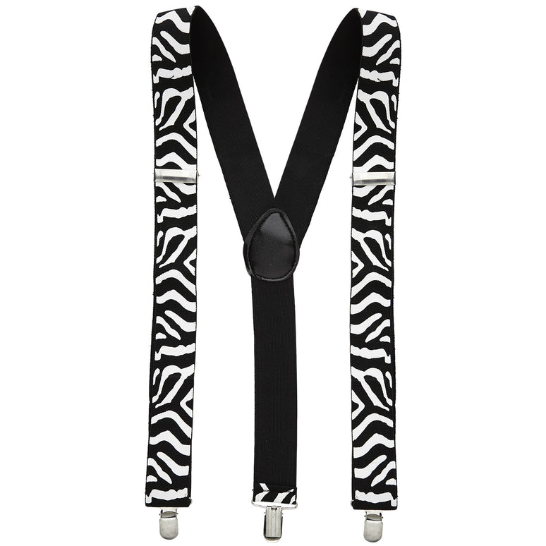 Bretels zebra zwart-wit