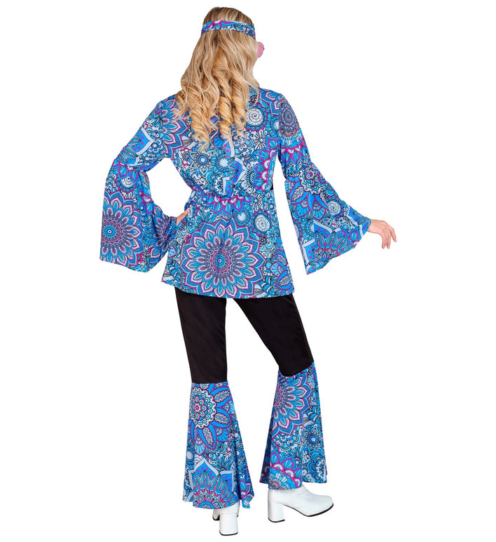 70s hippie kostuum mandala blauw