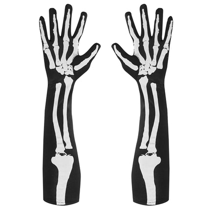 Skelet handschoenen extra lang 50cm