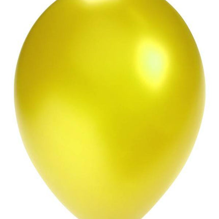 Ballonnen metallic geel 5 inch  100 stuks