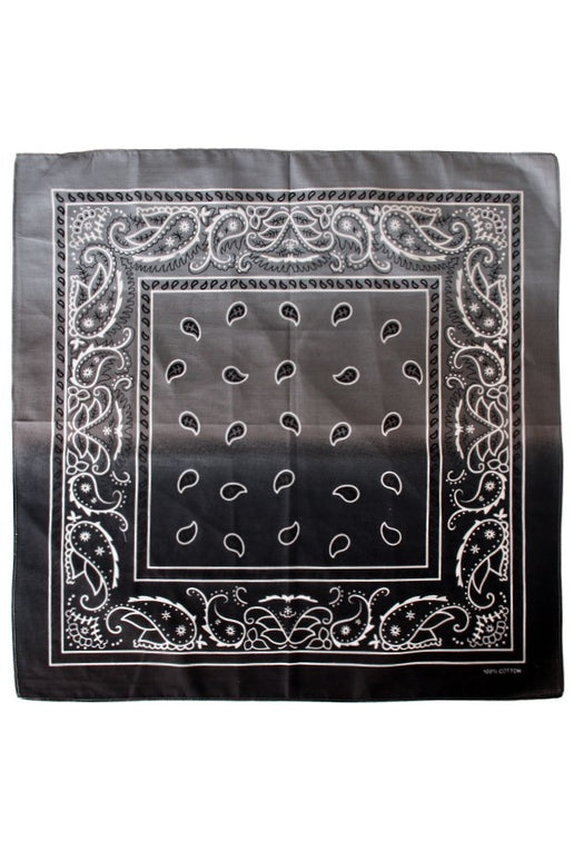 Bandana met kleurverloop zwart/wit 56 x 56 cm