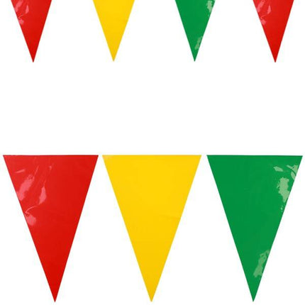 PVC Vlaggenlijn rood/geel/groen 10 mtr