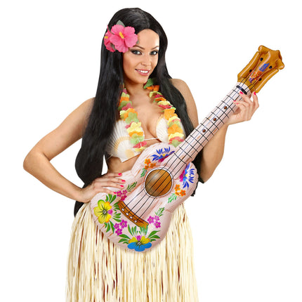Opblaasbare gitaar hawaii print