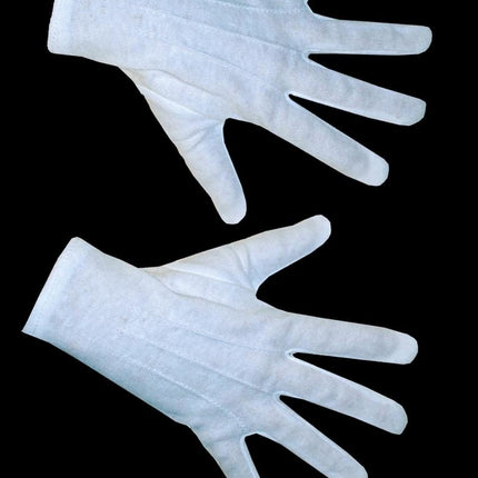 Korte witte handschoenen
