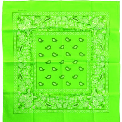 Bandana neon groen 53 x 53 cm