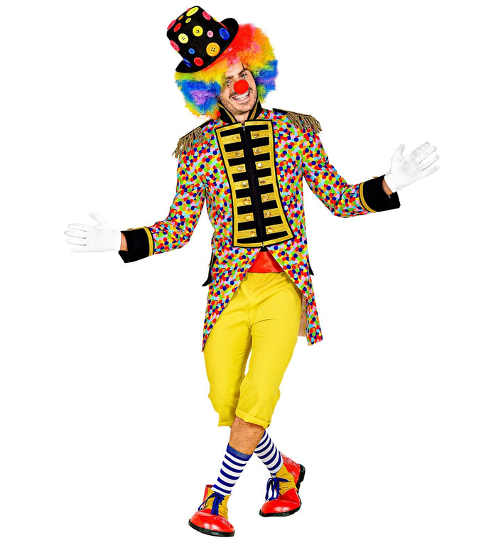 Slipjas Clown carnaval meerkleurig heren