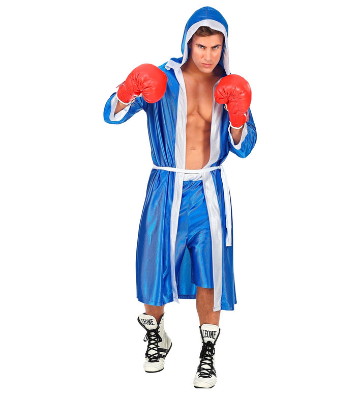 Blauw bokser kostuum
