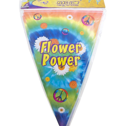 Vlaggenlijn Flower power 5mtr.