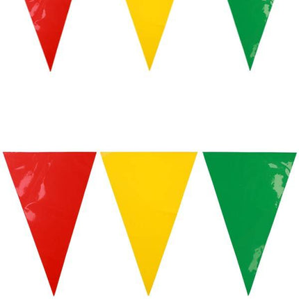 Vlaggenlijn rood/geel/groen 10 mtr