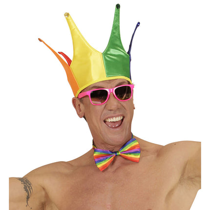 Regenboog hoed kroon multikleuren