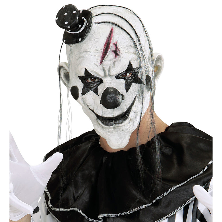 Clown masker horror met hoedje