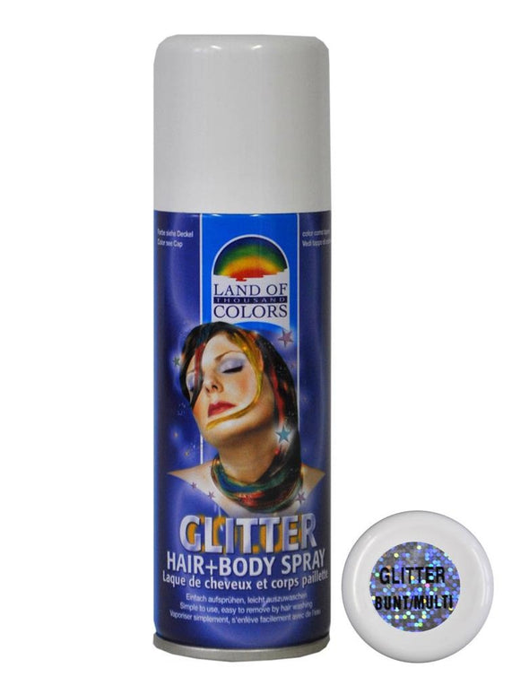 Multi haar en body spray met glitters