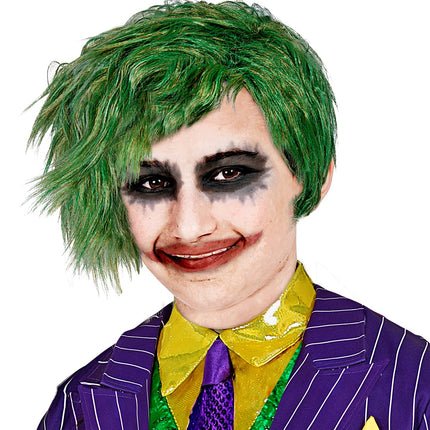 Joker pruik groen kind