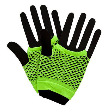 Visnet handschoenen neon groen