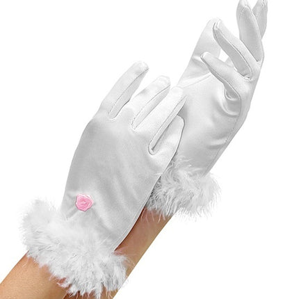 Handschoenen wit glamour kinderen