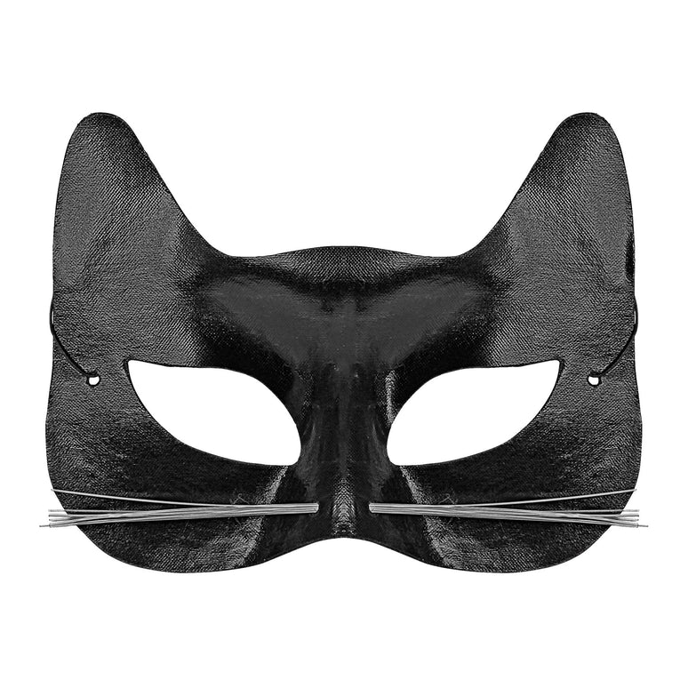 Zwart katten oogmasker