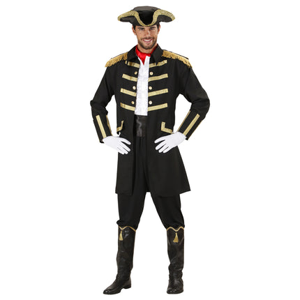 Zwart piraten kostuum Gustaf heren