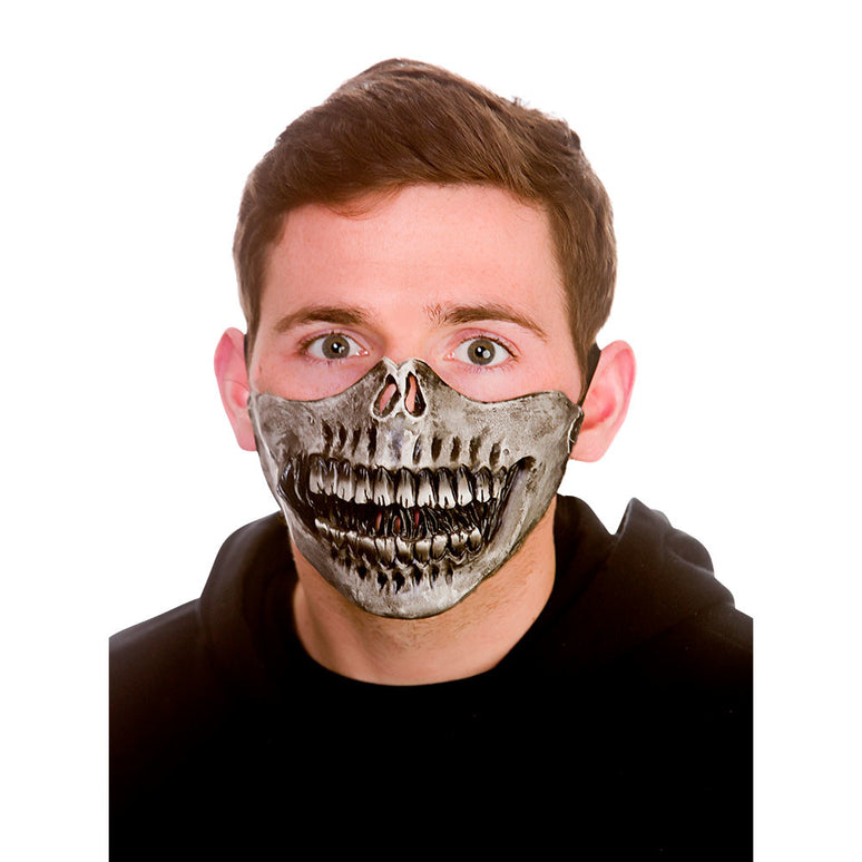 Half gezicht masker skeleton  latex
