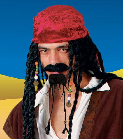 Snor en sik Caribische piraat zwart