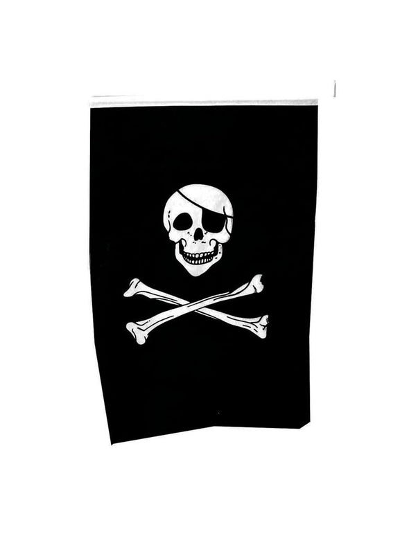 Vlag piraat met doodskop en botten