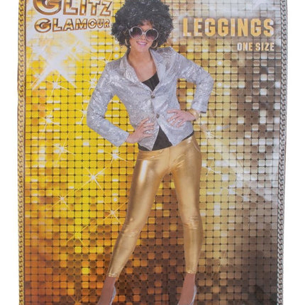Gouden glanzende legging