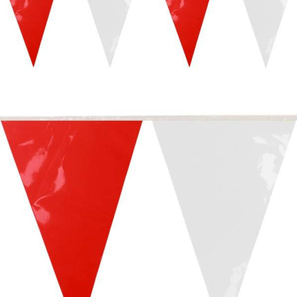 PVC vlaggenlijn rood/wit 10 meter