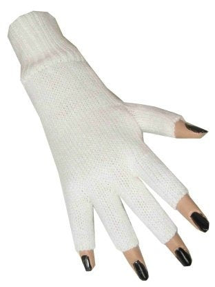 Witte vingerloze handschoenen